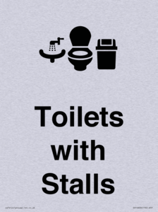 Toilets: Stalls and Wash Basin with Sanitary Bin